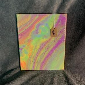 Acrylic pour on a 8x10 canvas